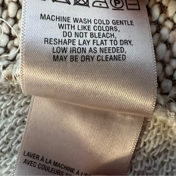 ANTHROPOLOGIE Saturday Sunday Sherpa Tan Cream Waterfall Open Cardigan Large - Picture 10 of 11